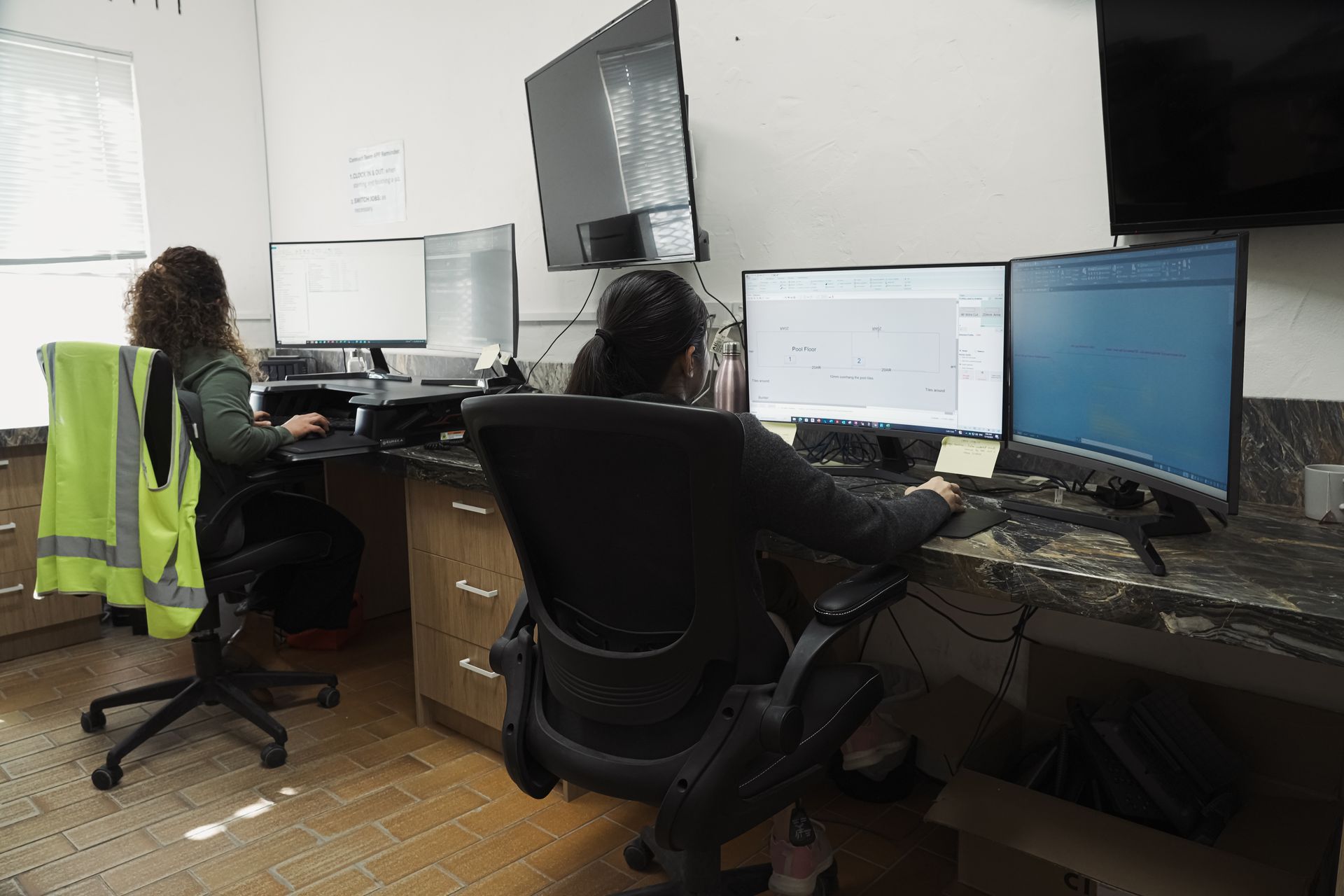 Digital CAD drafting of custom stone benchtops and architectural cladding for residential project.